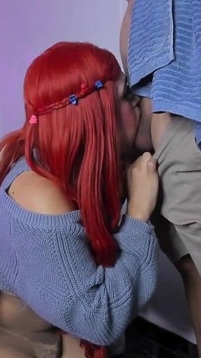 Bella Sucks Her Neighbor's Boyfriend's Cock