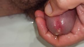 Close up Pissing and Playing with Peehole