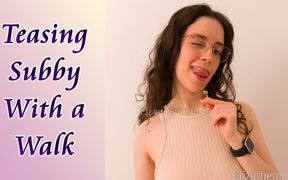 Teasing Subby with a Walk - Elizathemodel Keyholding Femdom Domme Teasing Chastity Caged Sub Nonnude