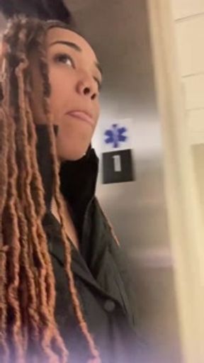 Flashing my Big Natural Tities in the Elevator