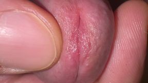 Pissing in the sink at work with a penis ring