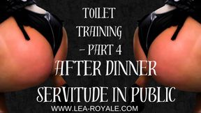 Toilet training part 4 - after dinner servitude in public (audio)