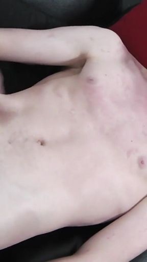 English Twink Jerks His Big Cut Dick