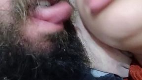 she kiss doing a nice handjob on my dick &mdash;  she loves massaging the dick while kissing????????????????????????????????