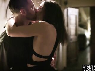 Excited teen seduces a aged man at a party into banging her hardcore