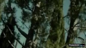 Blonde Babe Fingers Brunette to Squirting Orgasm Outdoors