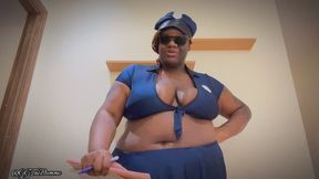Busty Cop Reads Your Report: Humiliation and Degradation