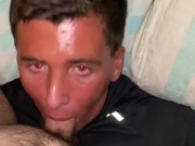 CUTE TAN BOY SUCK DICK AND CUM OVER HIMSELF - ONLYFANS: THEGRANDEE