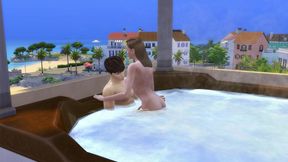 sexo quente na banheira. the sims 4