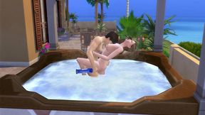 sexo quente na banheira. the sims 4