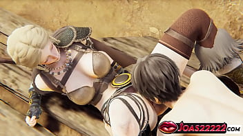 Sexy Viking Girl In Village 3D Hentai &ndash_ Hairy Pussy Cunnilingus, POV Fingering &amp_ Sitting Squirt