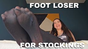 FOOT LOSER FOR STOCKINGS - Hardcore Humiliation with Humiliatrix Countess Wednesday - Foot Domination, Foot Humiliation, Laughing MP4 1080p