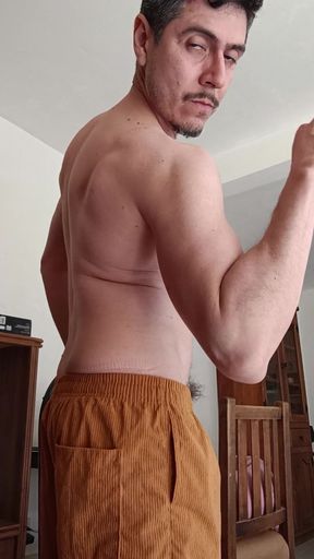 Handsome Stepdaddy Shows off Body, Cock, Ass