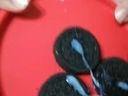 Got milk? Oreos and cum - Cum on food 1