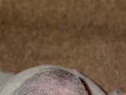 Up close piss in my grey boxers