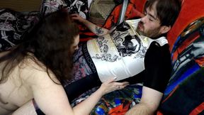 Hairy BBW amateur wife craves deep missionary creampie