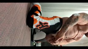 Wearing my MX pants and cumming.