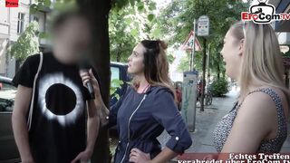 German street Casting with a sexsual blonde Teenage Women