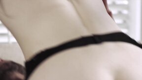 ”Young babe in stockings Evelyn Clair enjoys doggy style”