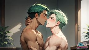 Green-haired Muscle's Sunlit Bedroom Creampie Explosion Melting Gay Hardcore Porn!