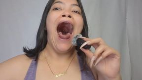 Exposure with throat and uvula noise