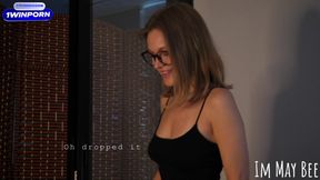My work colleague turned out to be a slut  She made me jerk off to her in the office  POV / JOI