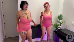 4k bouncing huge boobs jumping tits ass shaking belly fetish