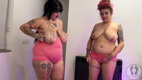 4k bouncing huge boobs jumping tits ass shaking belly fetish