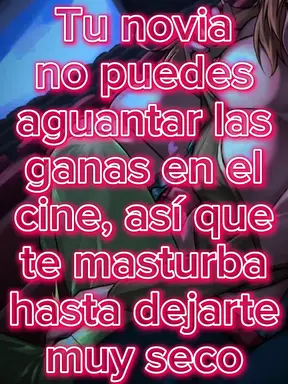 Your girlfriend can't hold back the urge at the movies, so she jerks you off until she's very dry