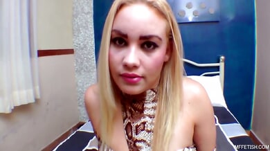 Blonde dominatrix grinds her ass on his face in a bold femdom session