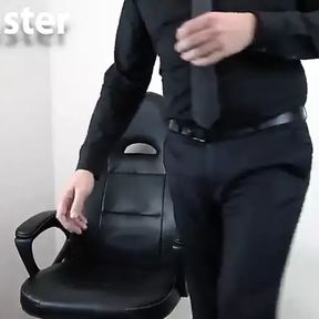 Dilf in Black Shirt and Tie Farts on You