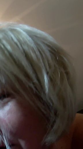 Russian mature with gigantic boobs suck a big cock