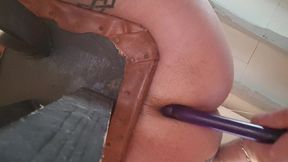 vibro purple anal with egg head , zoom