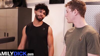 Curious Step Son Aaron Allen Joins Black Step Dad Tony Genius For A Naked Art Project - FamilyDick