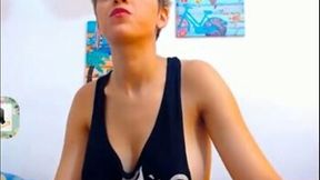 My gorgeous ex showing her boobs and fuck holes on webcam