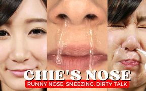 Nose Observation and Runny Nose Dildo Handjob by the Lewd Beauty, Chie Aoi