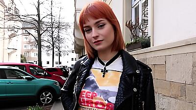 GERMAN SCOUT - Skinny Crazy Redhead Teen Dolly Dyson get Rough Fucked at Model Job