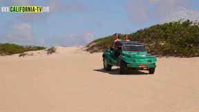 Lesbians venture naked into paradisiacal places in Brazil