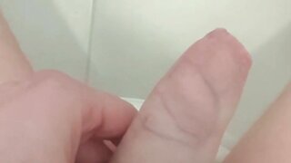 Stuck cock ring: a small cock handjob and masturbation experience.