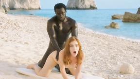 ”Gold Digger Fucks black dick Instead of Her Man's By The Seashore”