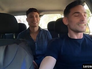 Ayun XXX gives his hot driver Matt Vi a deep and hard cock ride