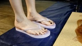 Neko Chan's Super Sticky Purple Flip Flops