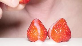 Redheaded Amateur Swallows Huge Cumload While Playing With Strawberries