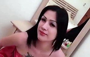 Softcore strip in red dress