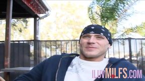 Curvy milf enjoys deep penetration in her shaved and pierced hole