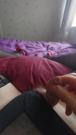 Excited Sissygasm in Lingerie