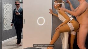 Pretty Slim Blonde Bride Cheats On Her Fiancé Having Sex With Her Step-bro Right Before the Wedding