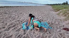 i asked my stepson to give me a massage on the beach, but he turned out to be a real brat...