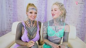 Tattooed NUBILE World Champion in intense facial and gaping vigorous fuck