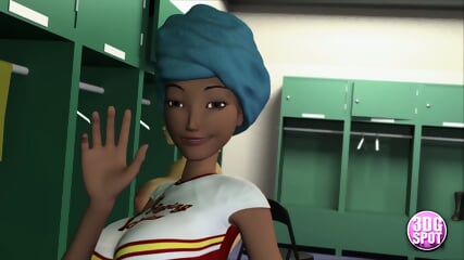 hole 3DGSPOT - Naughty Teen Cheerleader Rides Star Quarterback's Cock In The Locker Room! 3D CARTOON PORN - Ebony Star  submissive-girl